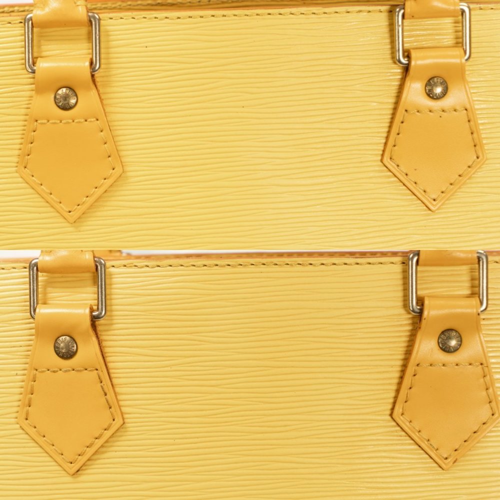 LOUIS VUITTON Large Citron Yellow Epi Leather Tote Handbag - Picture 7 of 14